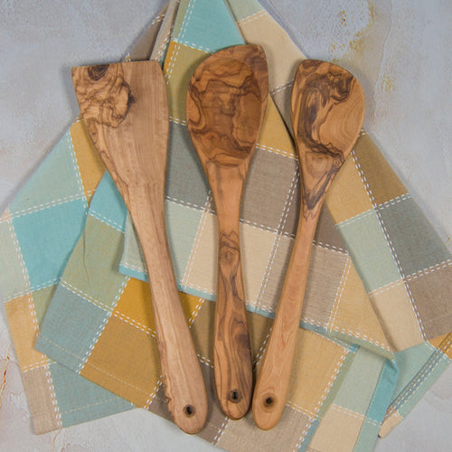 Kitchen Utensil Set Handmade from Olive Wood