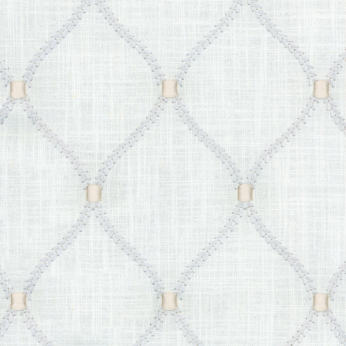 Williamsburg Deane Broderie - Sterling 700096 Tissu d’ameublement