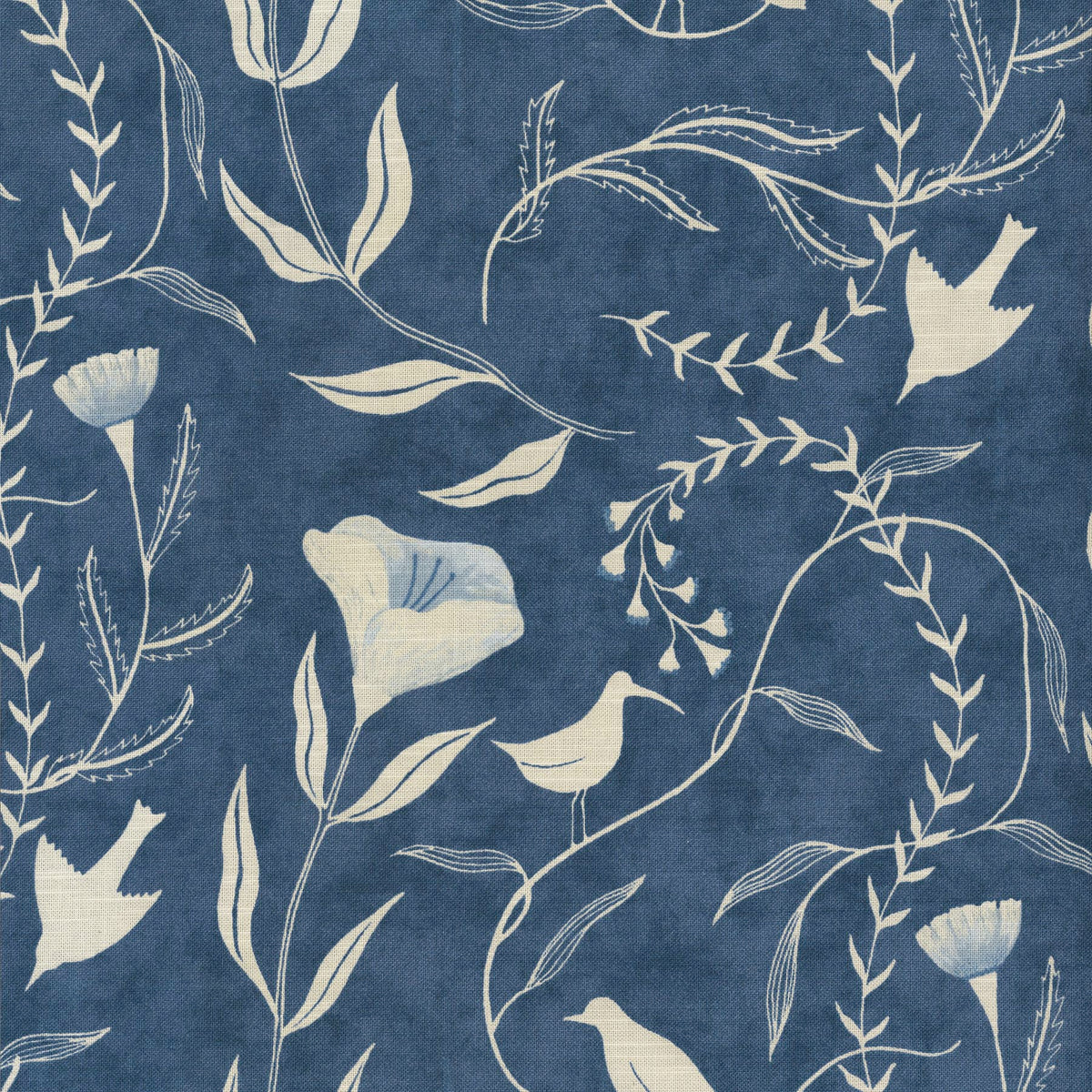 Bluebell Animal Prints Linen Drapery and Upholstery Fabric by The Yard