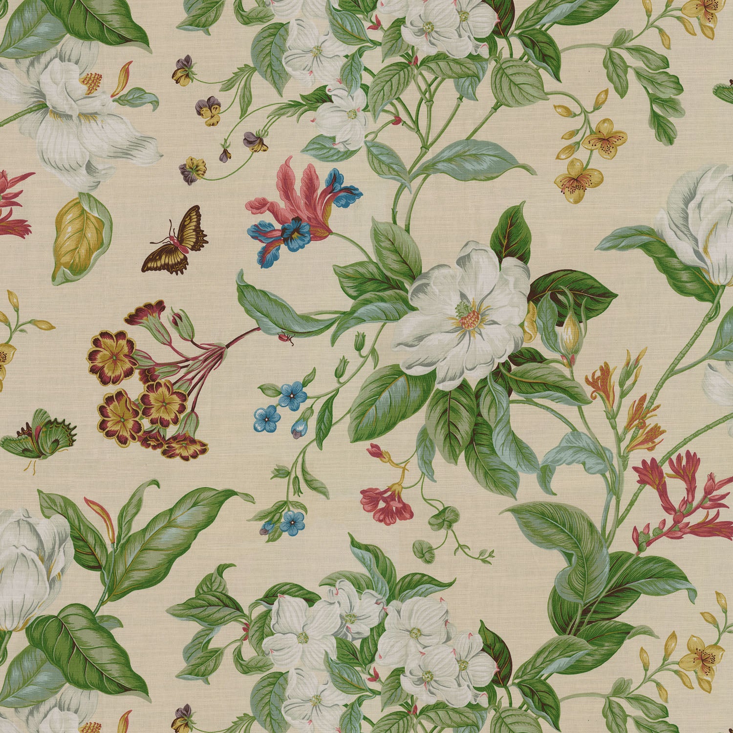 Garden Toile - Floral Fabric By The Yard