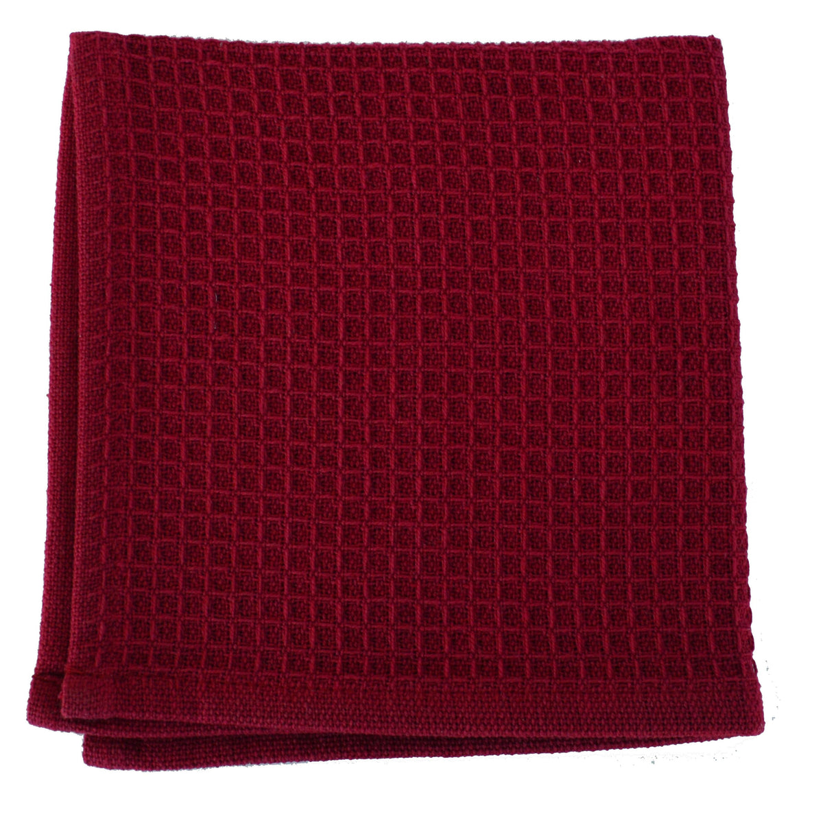 J&M Red Waffle Weave Dishcloth (Set of 12)
