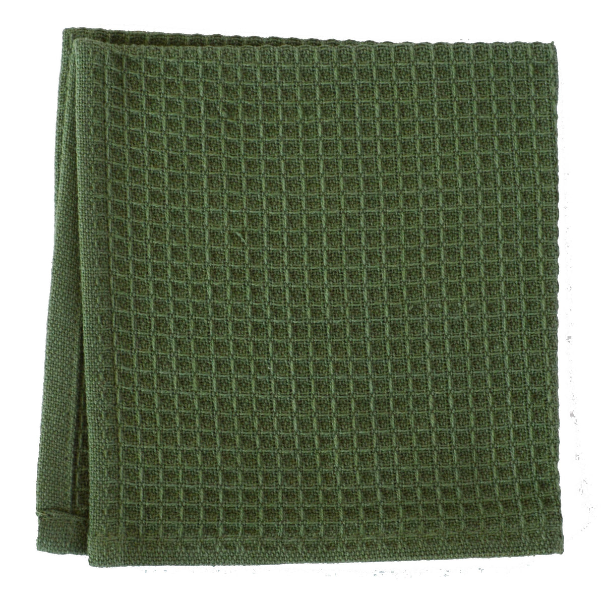 6Pc Green Waffle Weave Dish Cloths Professional Kitchen Towels 100% Cotton  12x13