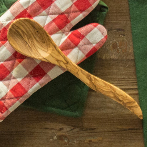 Kitchen Towels and Olive Wood Spoon Gift