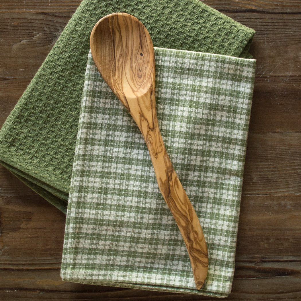 Kitchen Towels and Olive Wood Spoon Gift